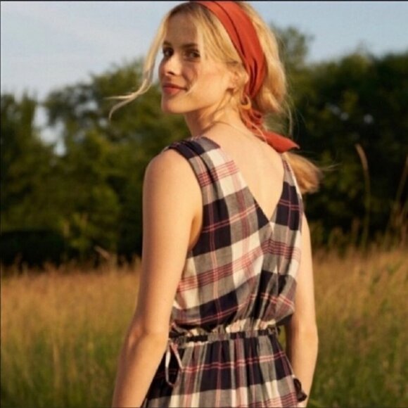 ANTHROPOLOGIE Dickens Plaid Midi by Isabella Sinclair XS - Picture 2 of 8